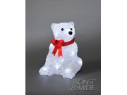 Konstsmide Acrylic Sitting Bear LED Battery Operated (18cm x 14cm)